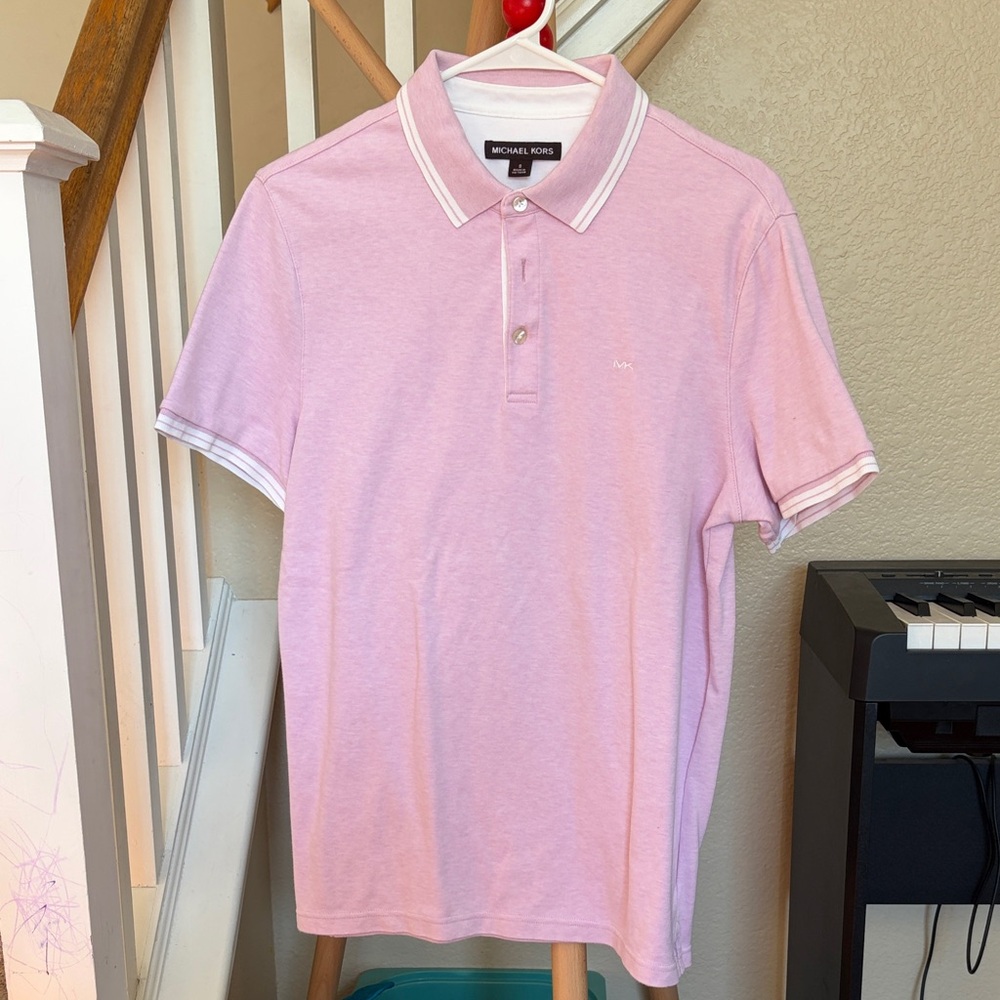 Michael Kors Light Pink Polo Shirt for Men